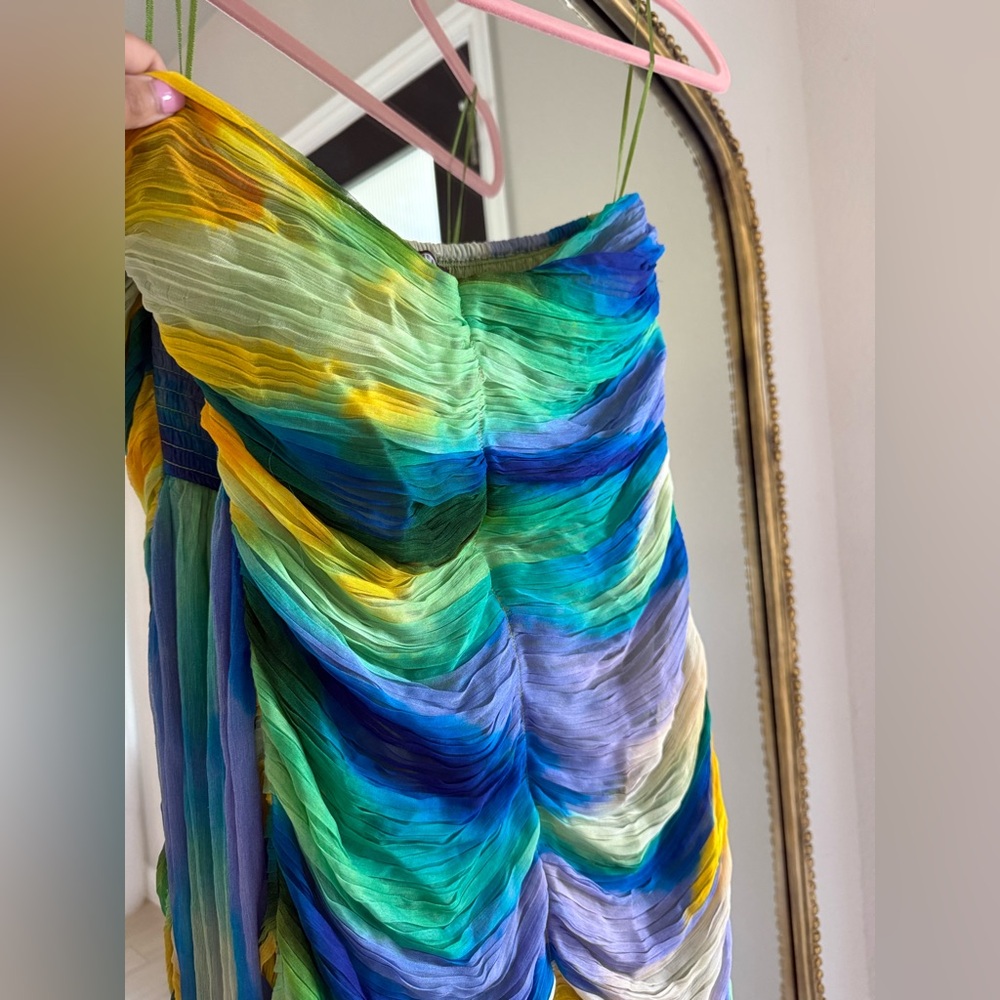 Vineet Bahl Blurred Sheer Mini Train Dress - Picture 9 of 14